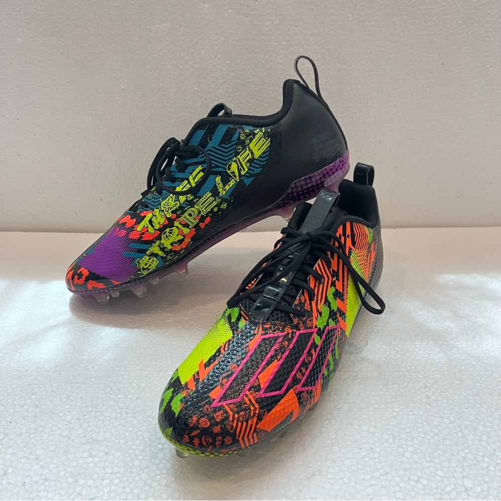 Adidas Adizero 12.0 Mismatch Football Cleats Black Purple Men’s Size 12
